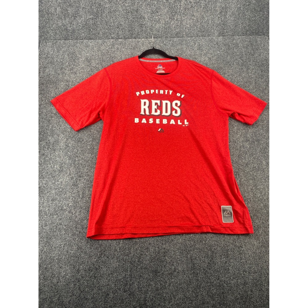 Majestic Cincinnati Reds Baseball T-Shirt Mens XL Red CoolBase Performance Tee